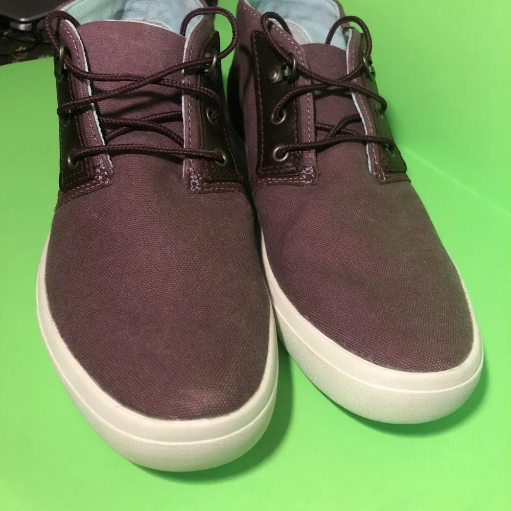 Timberland Chukka Bootie 8.5 Amherst Women's Canvas Sensor Flex Maroon
